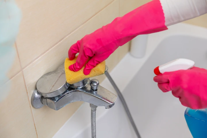 Eco safe bathroom cleaning and disinfection