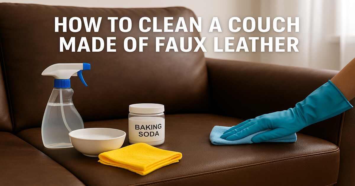 How to Clean a Couch Made of Faux Leather Like a Pro?