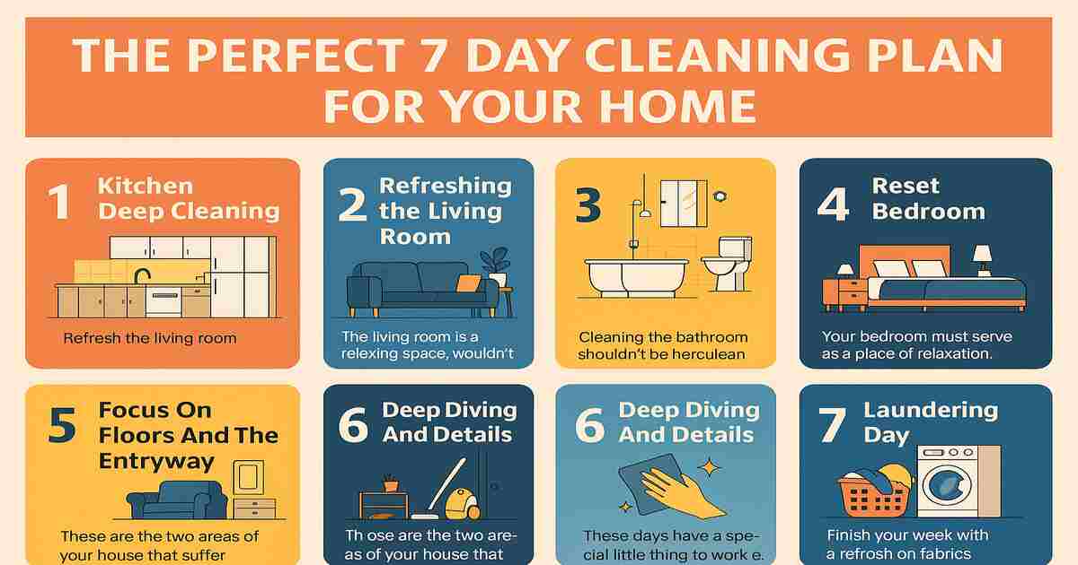 The Perfect 7-Day Cleaning Plan for Your Home
