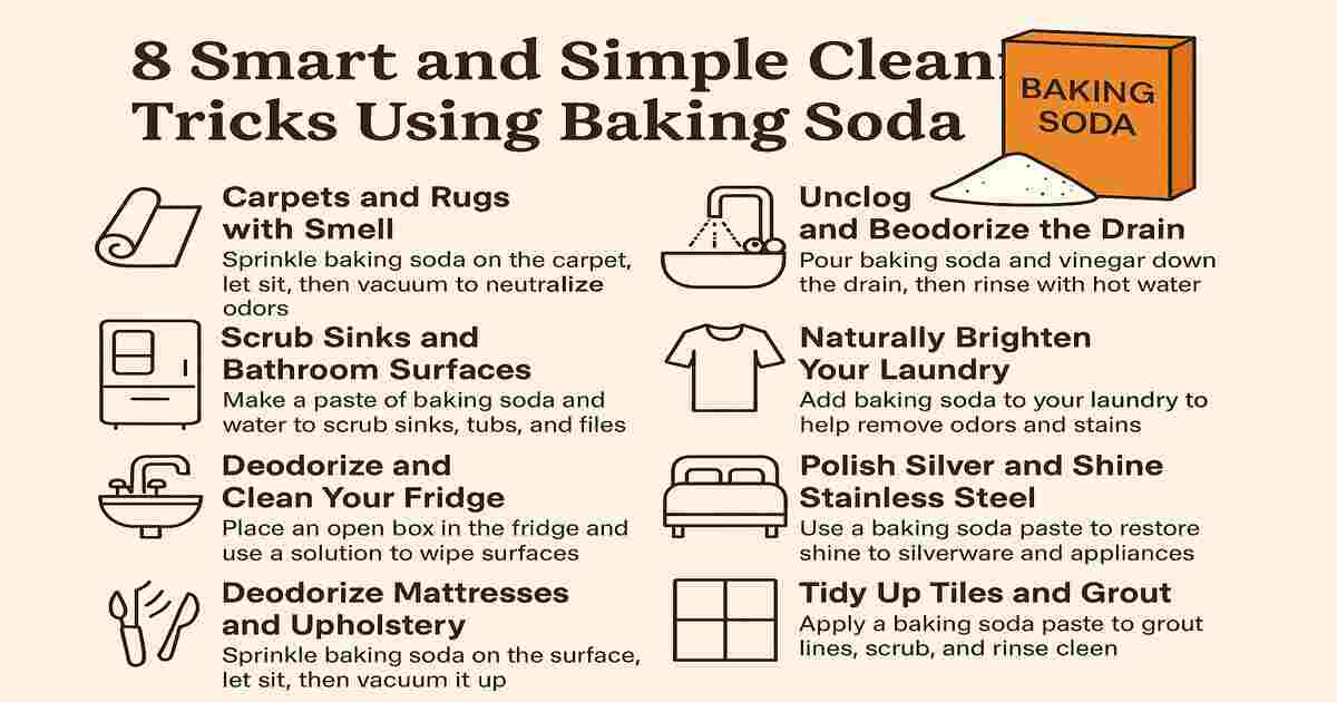 8 Smart and Simple Cleaning Tricks Using Baking Soda