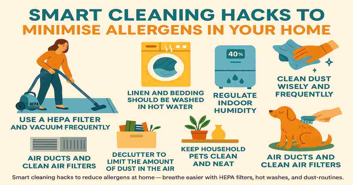 Smart Cleaning Hacks to Reduce Allergens and Improve Indoor Air Quality