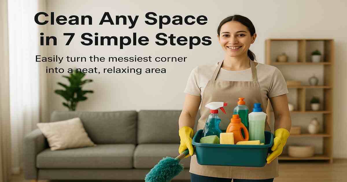 Clean Any Space in 7 Simple Steps – Easy Guide to Tidy Rooms